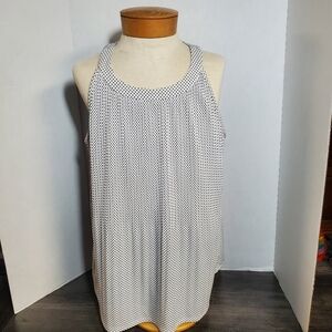 Adrianna Papell Black and White Polka Dot Blouse